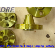 ANSI B16.5 Amarelo Flange pintado, flange de forjamento